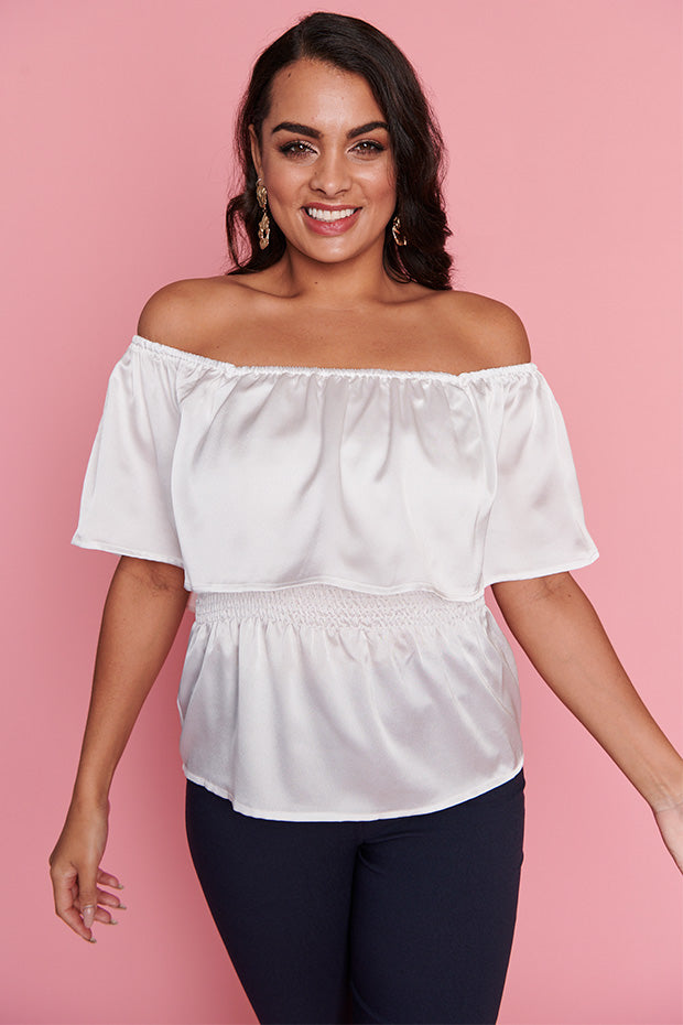 Alivia White Top – White crop top
