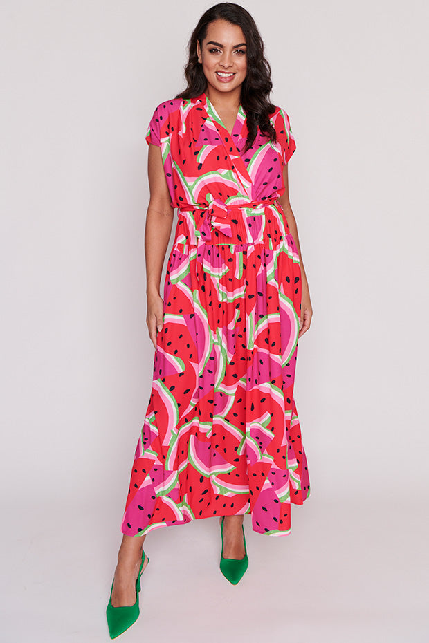 Miley Watermelon Stack Dress โ Watermelon Stack maxi dress