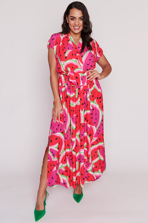 Miley Watermelon Stack Dress โ Watermelon Stack maxi dress