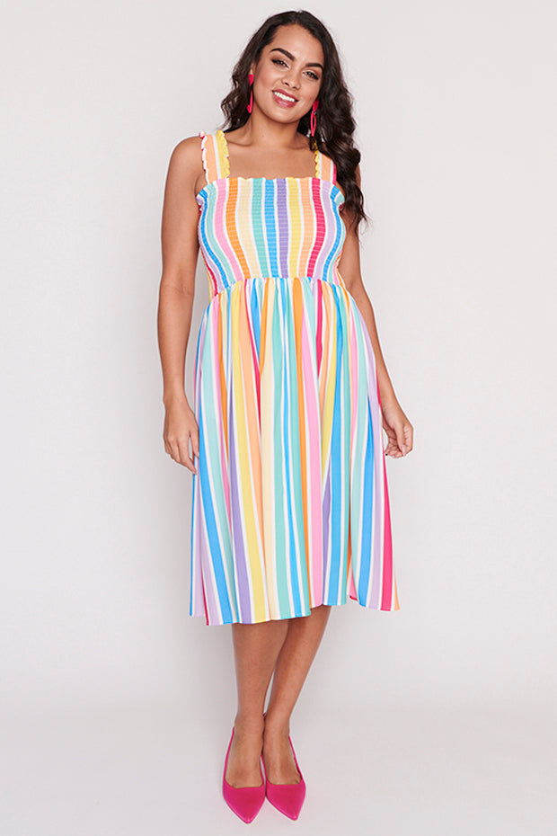 Wallflower LPD Candy Stripe Dress โ LPD Candy Stripe midi dress