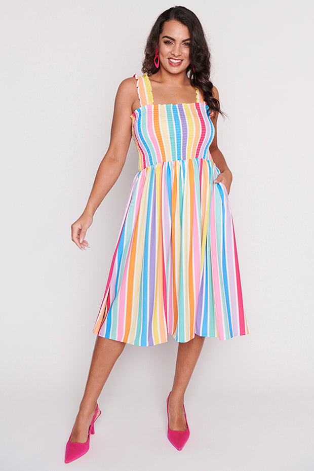 Wallflower LPD Candy Stripe Dress – LPD Candy Stripe midi dress