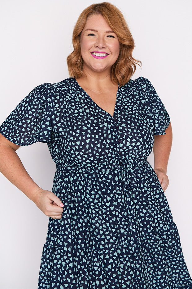 Adelyn Abstract Hearts Dress – Abstract Hearts maxi dress