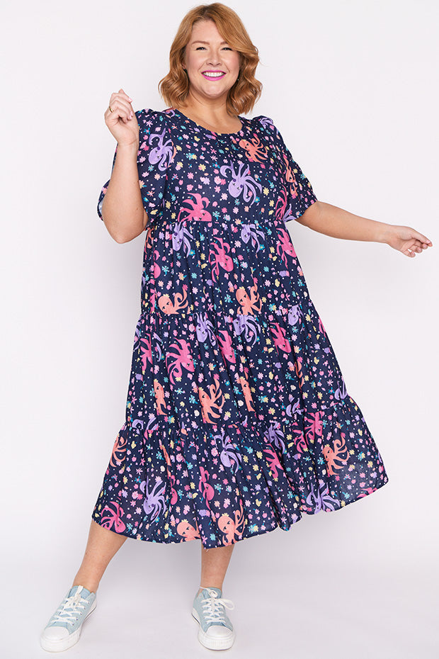 Saturn Octopus Garden Dress – Octopus Garden midi dress