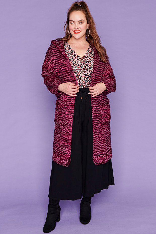Mellie Burgundy Cardi – Burgundy cardigan
