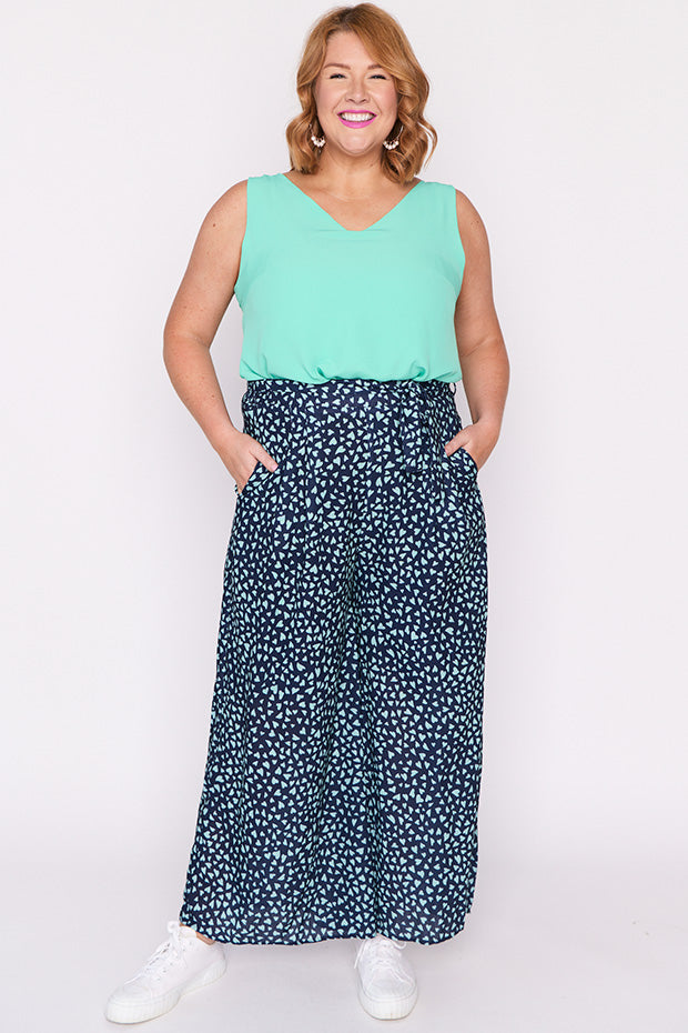 Daphne Abstract Hearts Pant – Abstract Hearts wide leg pants