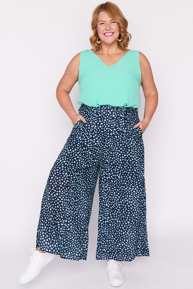 Daphne Abstract Hearts Pant – Abstract Hearts wide leg pants