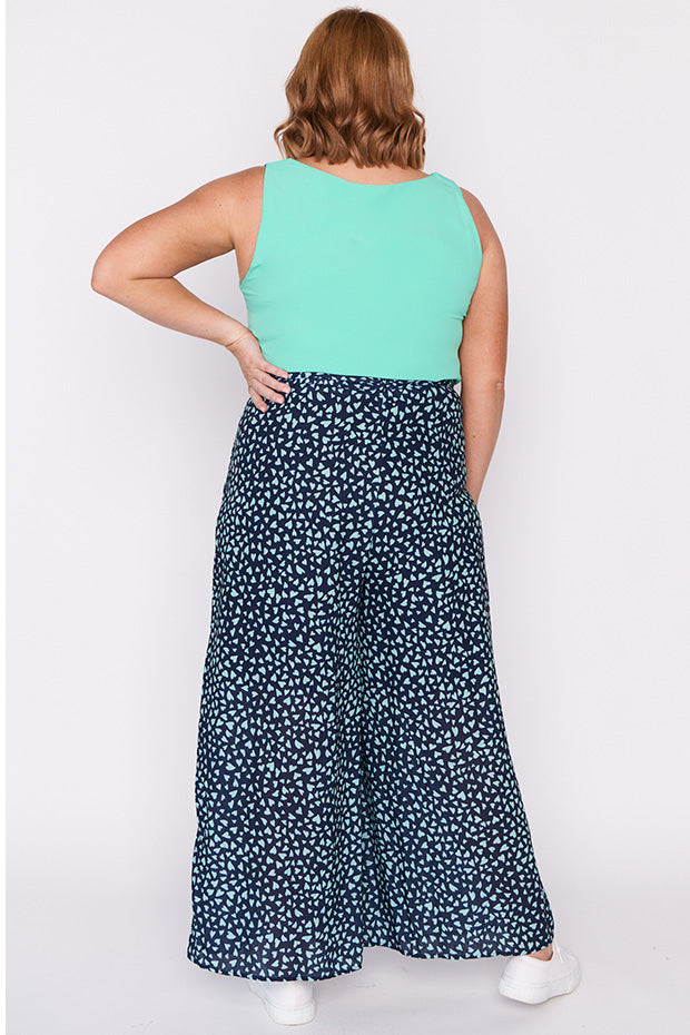 Daphne Abstract Hearts Pant – Abstract Hearts wide leg pants