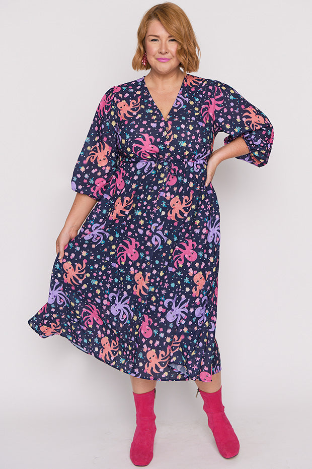 Kristen Octopus Garden Dress – Octopus Garden midi dress