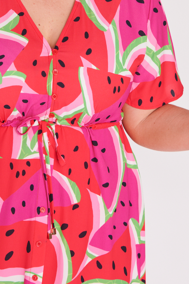 Siena Watermelon Stack Dress โ Watermelon Stack knee length dress