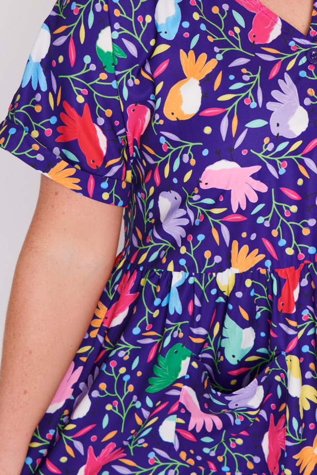 Jackie Willy Wagtail Pocket Front Dress โ Willy Wagtail shift dress