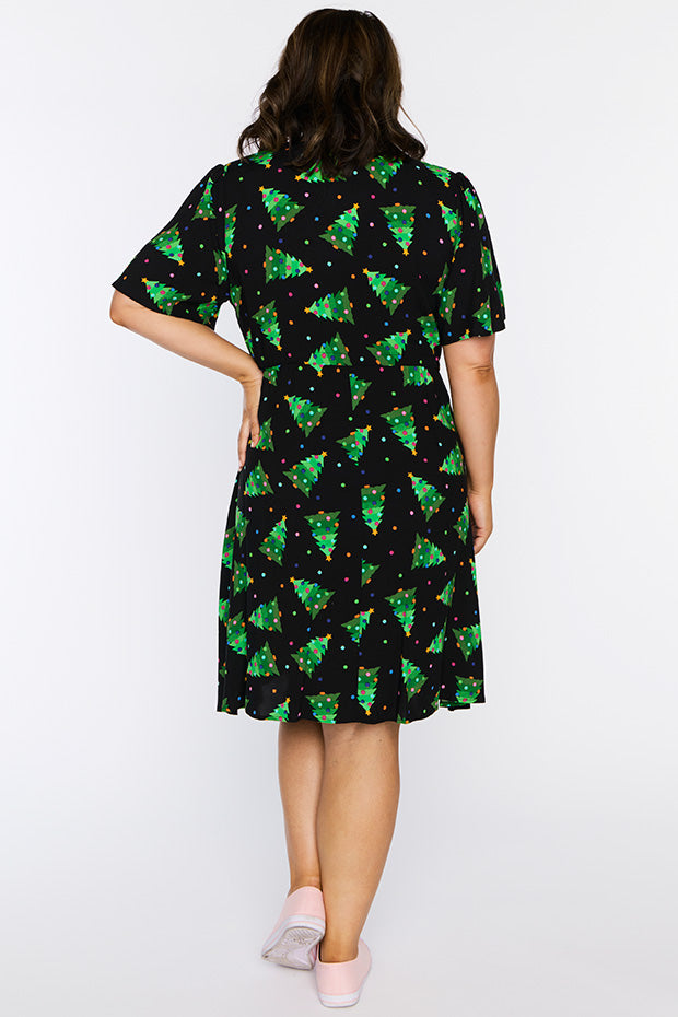 Jaz Christmas Tree Dress – Christmas Tree knee length dress