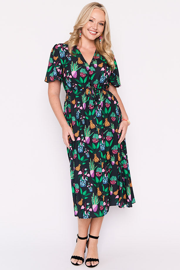 Marley Inky Plants Dress – Inky Plants midi dress