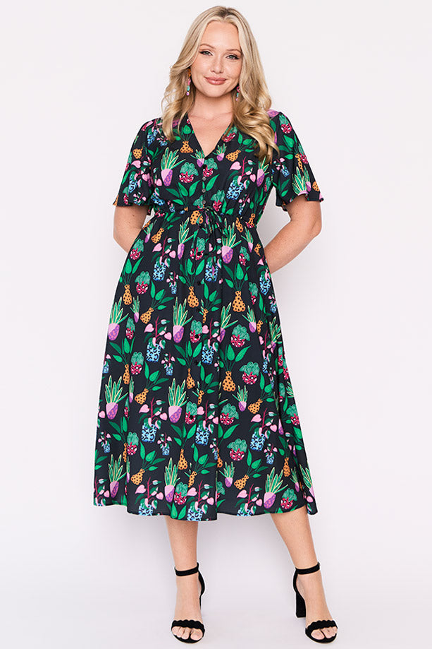 Marley Inky Plants Dress – Inky Plants midi dress