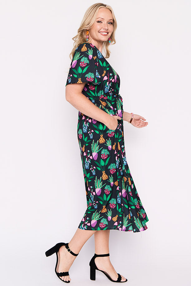 Marley Inky Plants Dress – Inky Plants midi dress