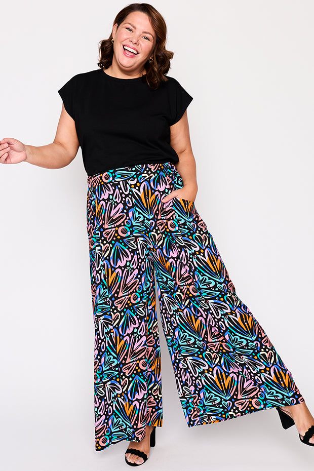 Xane Firework Flowers Pant – Firework Flowers wide leg pants