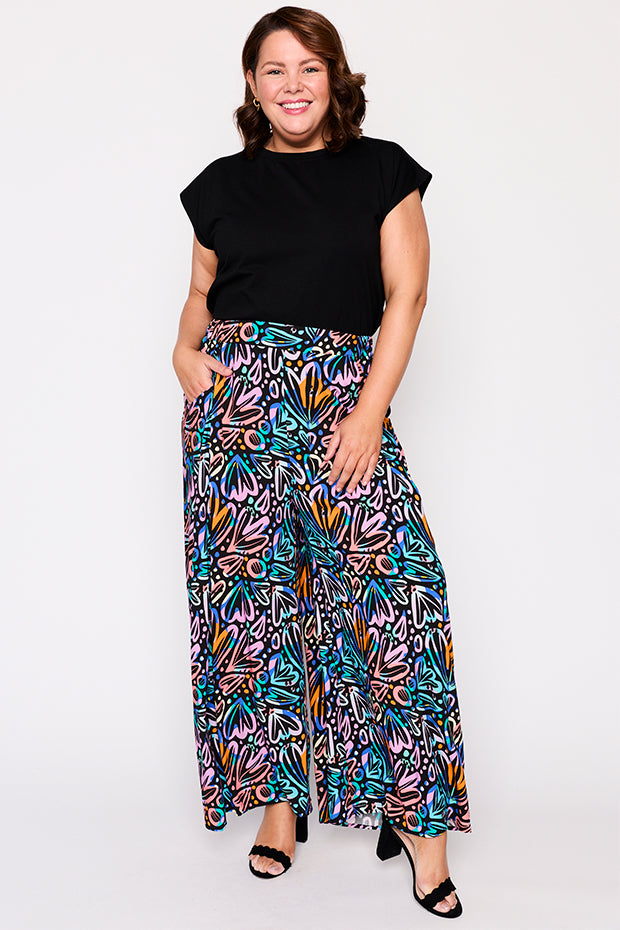 Xane Firework Flowers Pant – Firework Flowers wide leg pants