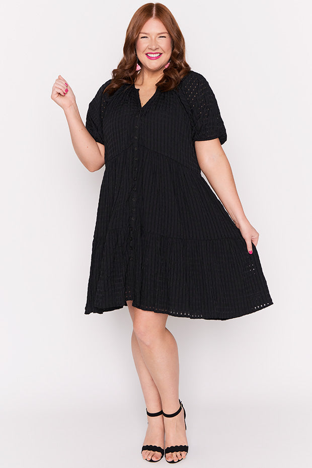 Kya Black Dress – Black midi dress