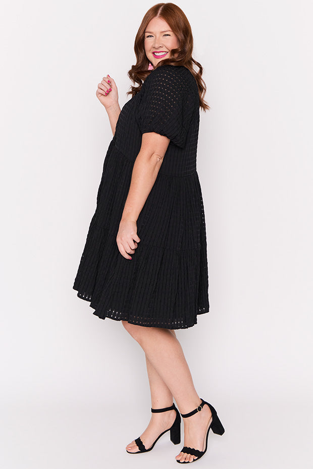 Kya Black Dress – Black midi dress