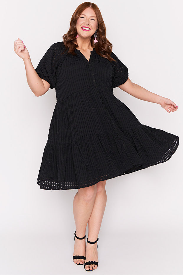Kya Black Dress – Black midi dress