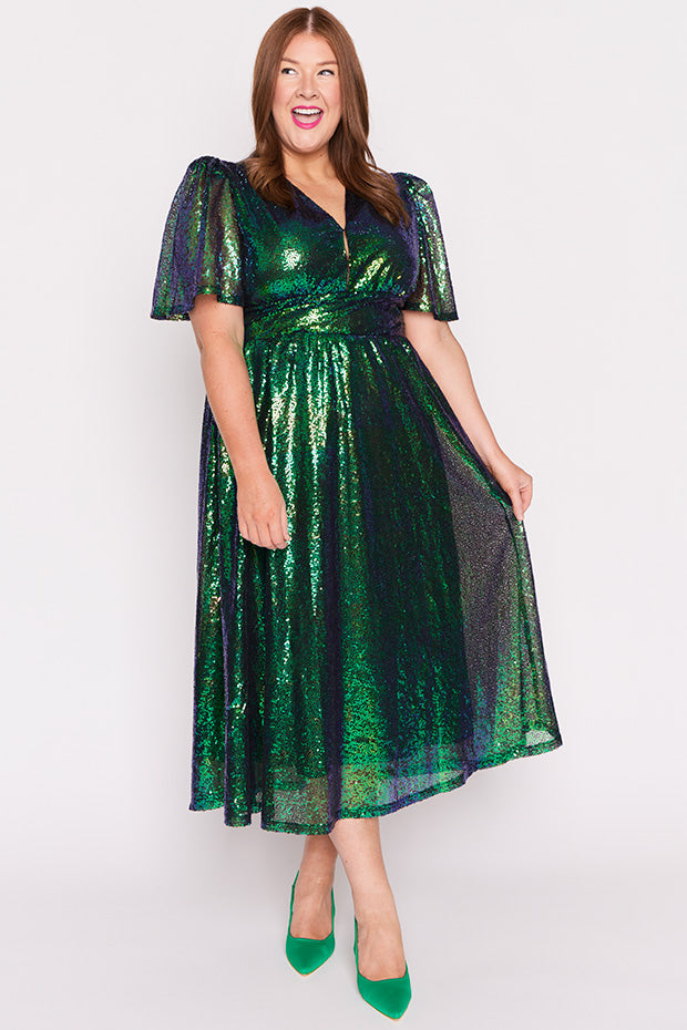 Tamie Green Party Sequins Dress | Little Party Dress Tamie Green Party Sequins Dress | Little Party Dress