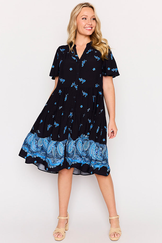 Lucette Dancing Paisley Dress – Dancing Paisley midi dress
