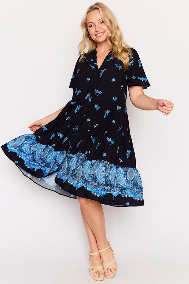 Lucette Dancing Paisley Dress – Dancing Paisley midi dress