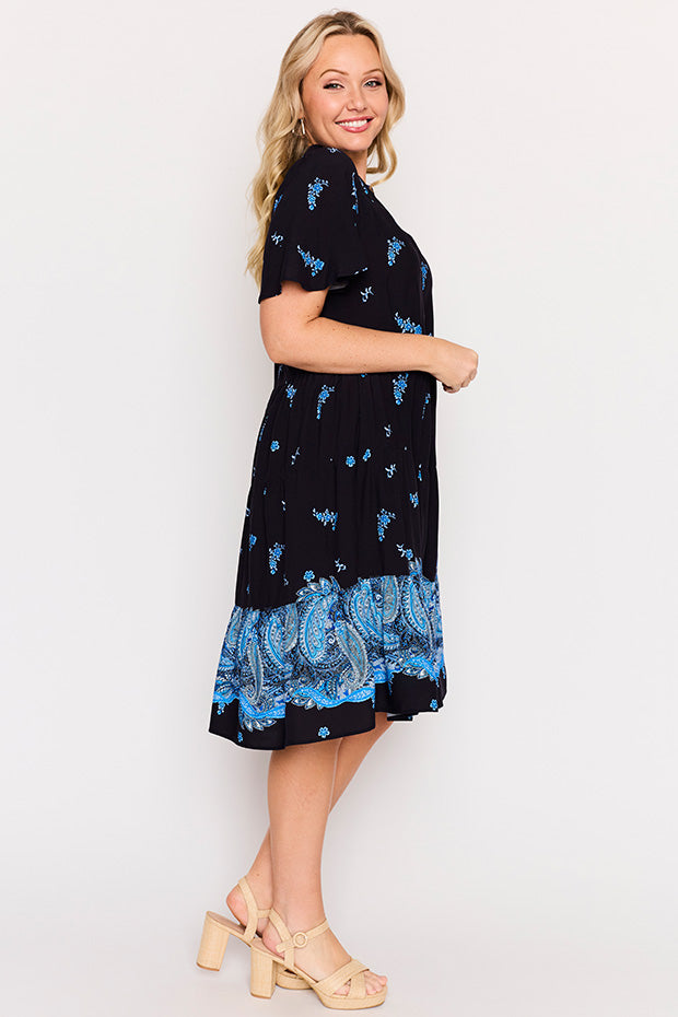 Lucette Dancing Paisley Dress – Dancing Paisley midi dress