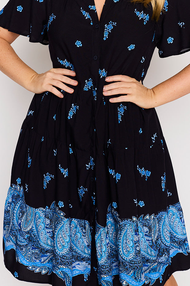 Lucette Dancing Paisley Dress – Dancing Paisley midi dress