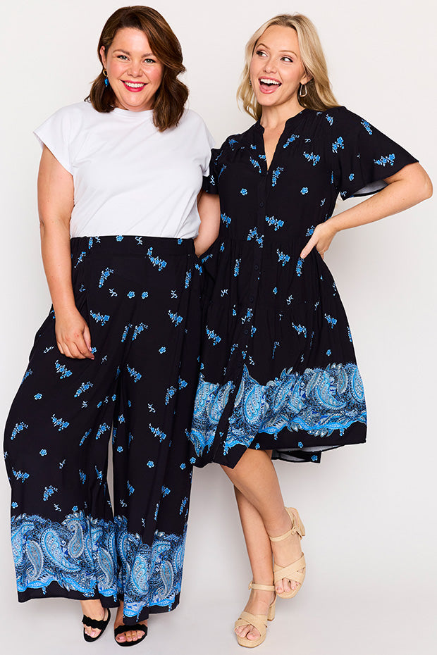 Lucette Dancing Paisley Dress – Dancing Paisley midi dress