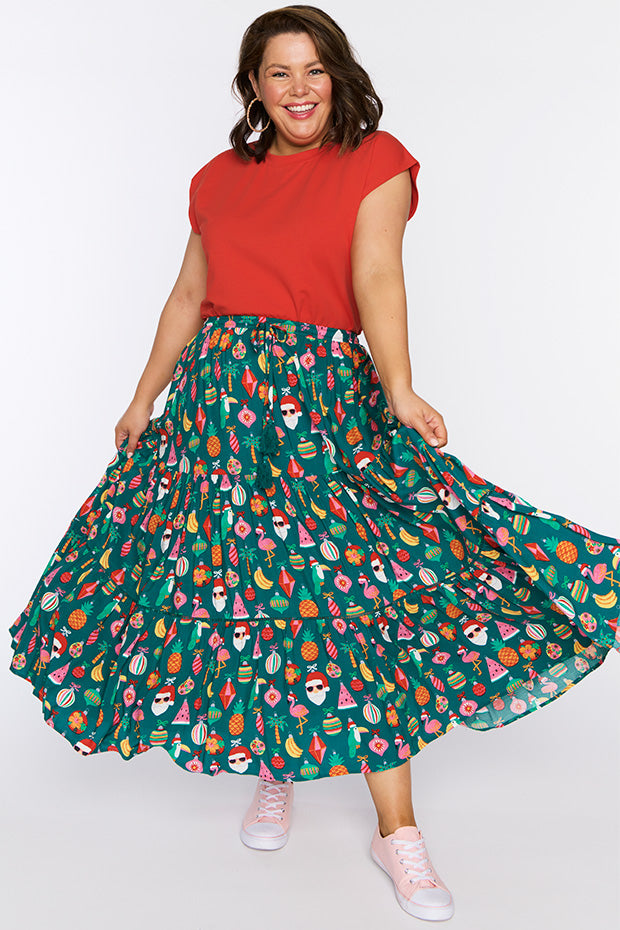 Alexandra Christmas Vacation Skirt – Christmas Vacation maxi skirt