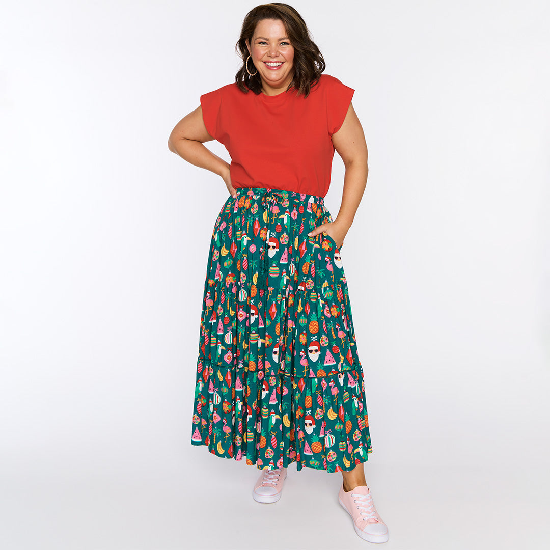 Alexandra Christmas Vacation Skirt – Christmas Vacation maxi skirt