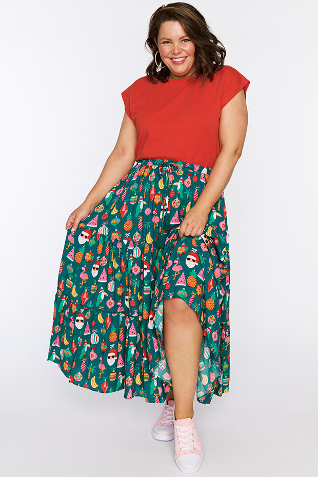 Alexandra Christmas Vacation Skirt – Christmas Vacation maxi skirt