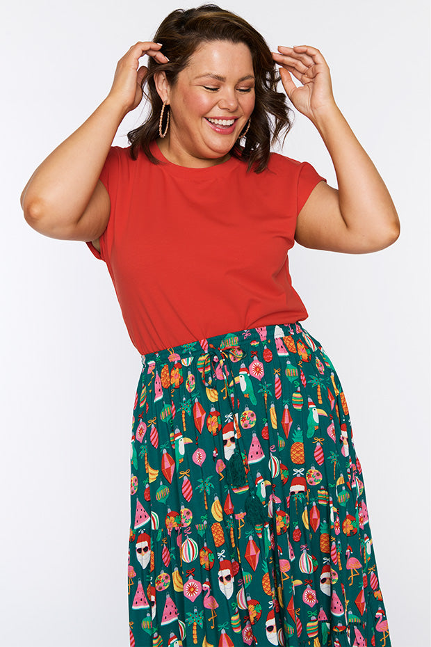 Alexandra Christmas Vacation Skirt – Christmas Vacation maxi skirt