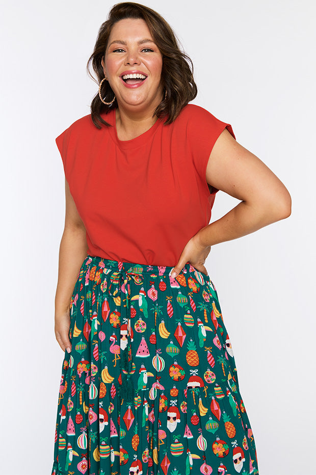 Alexandra Christmas Vacation Skirt – Christmas Vacation maxi skirt