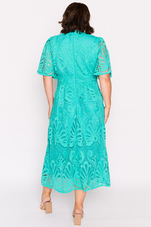 Aurora Teal Lace Dress – Teal Lace maxi dress