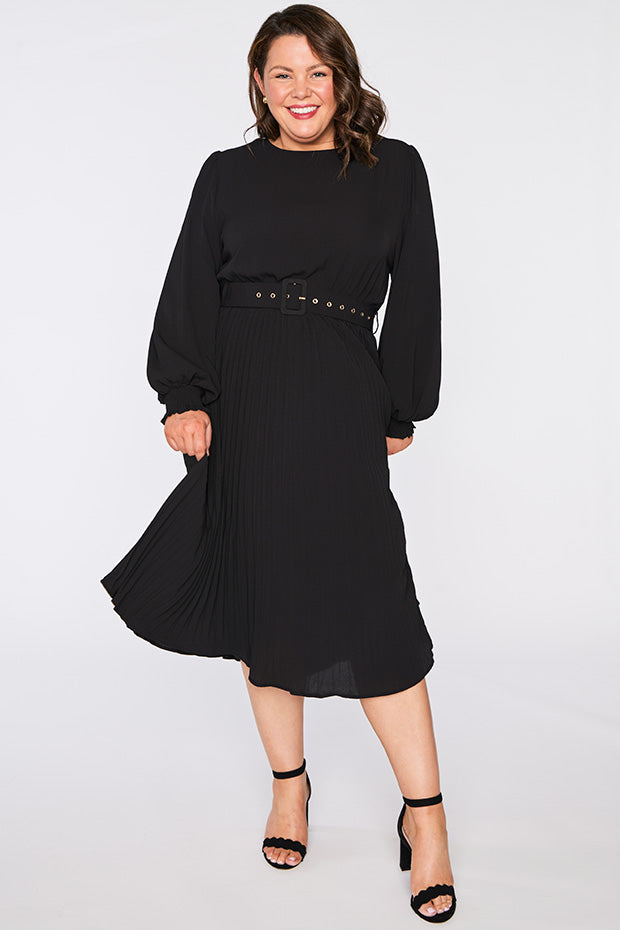 Vivian Black Dress – Black midi dress