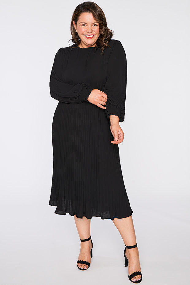 Vivian Black Dress – Black midi dress