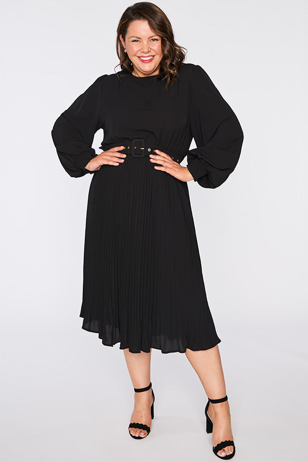 Vivian Black Dress – Black midi dress
