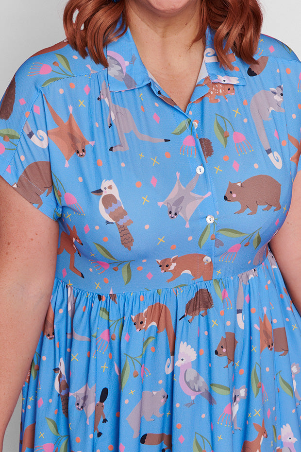 Frankie Sweet Aussie Animals Dress – Sweet Aussie Animals shirt dress