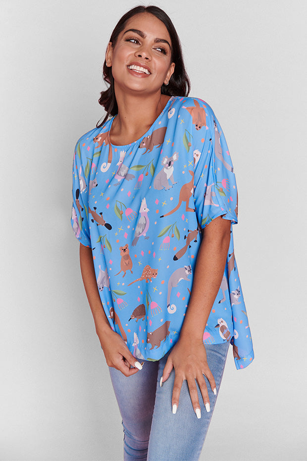 Serena Sweet Aussie Animals Top – Sweet Aussie Animals loose top