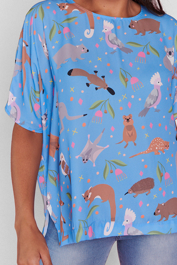 Serena Sweet Aussie Animals Top – Sweet Aussie Animals loose top