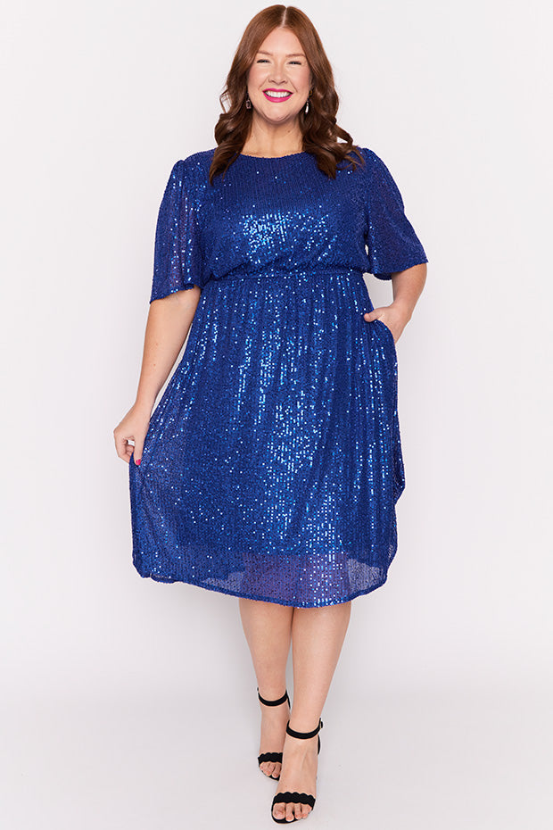 Tinsley Cobalt Sequins Dress – Cobalt Sequins sequin dress