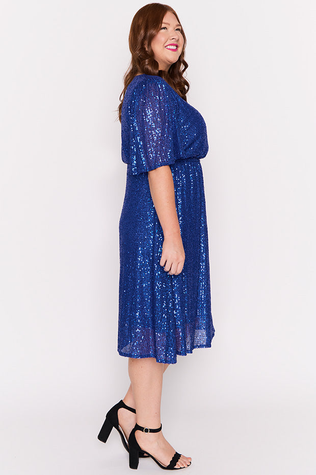 Tinsley Cobalt Sequins Dress – Cobalt Sequins sequin dress