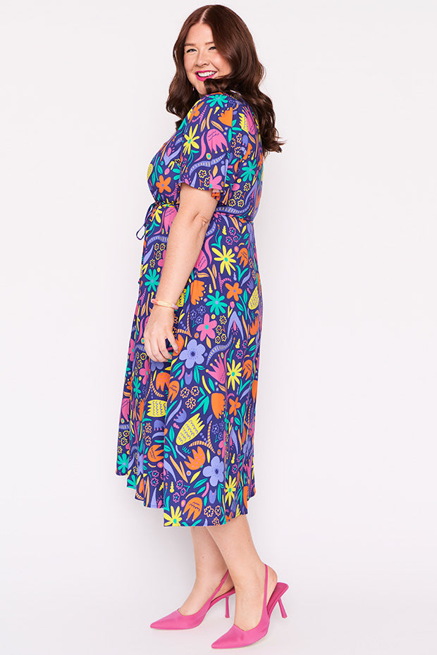 Michelle Springtime Flowers Dress – Springtime Flowers midi dress