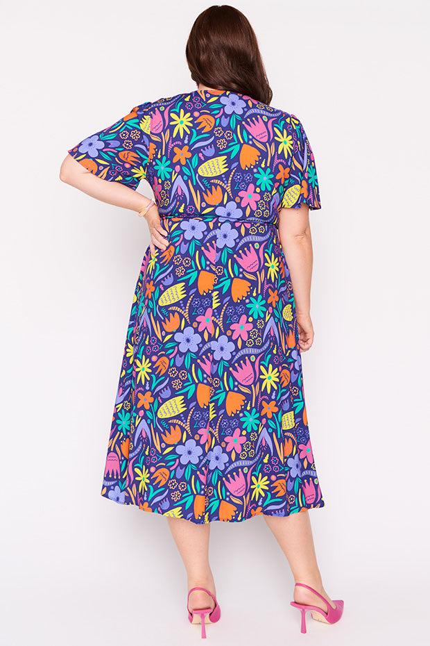Michelle Springtime Flowers Dress – Springtime Flowers midi dress