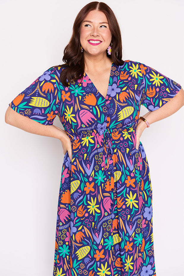 Michelle Springtime Flowers Dress – Springtime Flowers midi dress