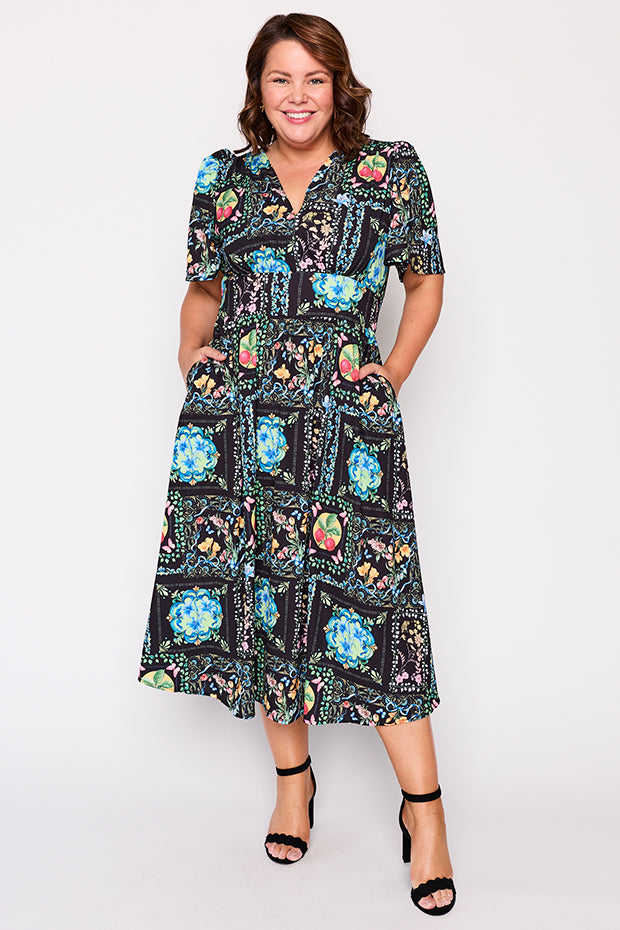 Imogen Gilded Garden Dress – Gilded Garden midi dress