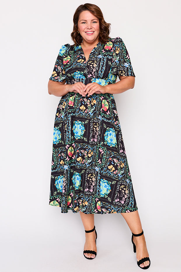 Imogen Gilded Garden Dress – Gilded Garden midi dress