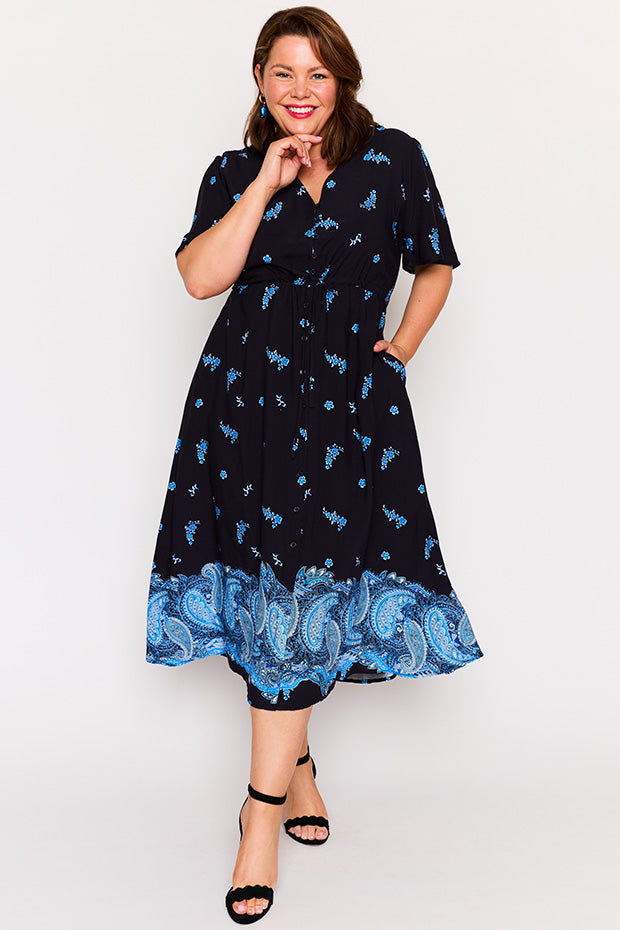 Michelle Dancing Paisley Dress – Dancing Paisley midi dress