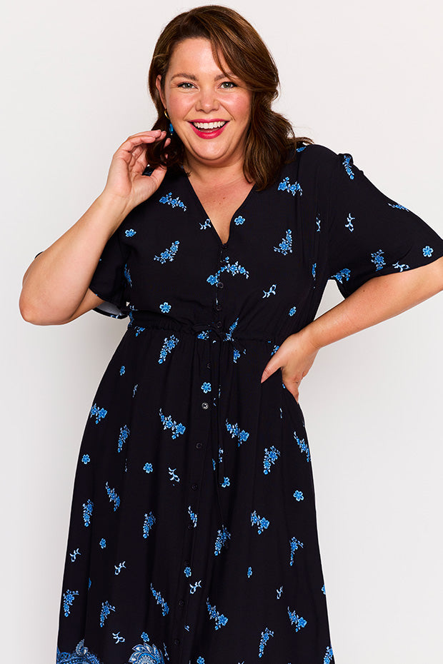 Michelle Dancing Paisley Dress – Dancing Paisley midi dress